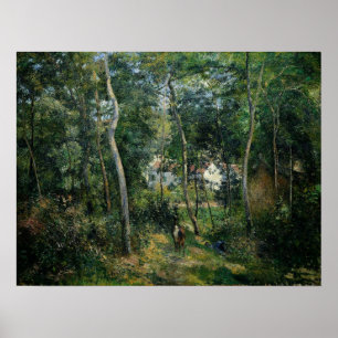 Affiche Pissarro - Sous-bois de L'Hermitage Pontoise 1879