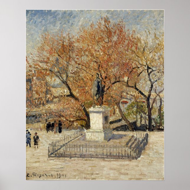 Affiche Pissarro - Statue D'Henri IV 1901 (Devant)