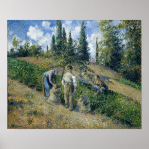 Affiche Pissarro - The Harvest Pontoise 1881