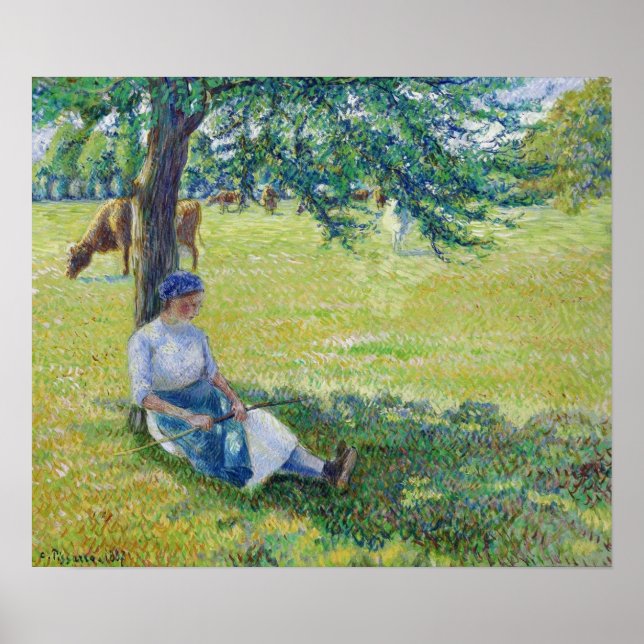 Affiche Pissarro - Vachère Eragny 1887 (Devant)