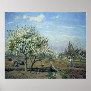 Affiche Pissarro - Verger en fleurs Louveciennes 1892