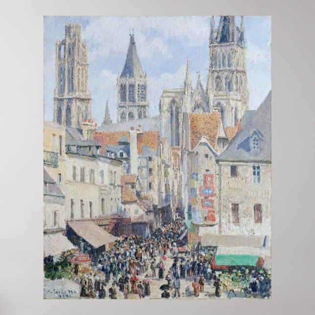 Affiche Pissarro's Grocery Street, Rouen (Devant)