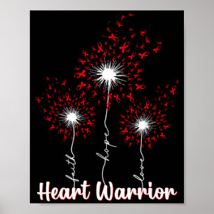 Affiche Pissenlit Heart Warrior Sensibilisation aux maladi