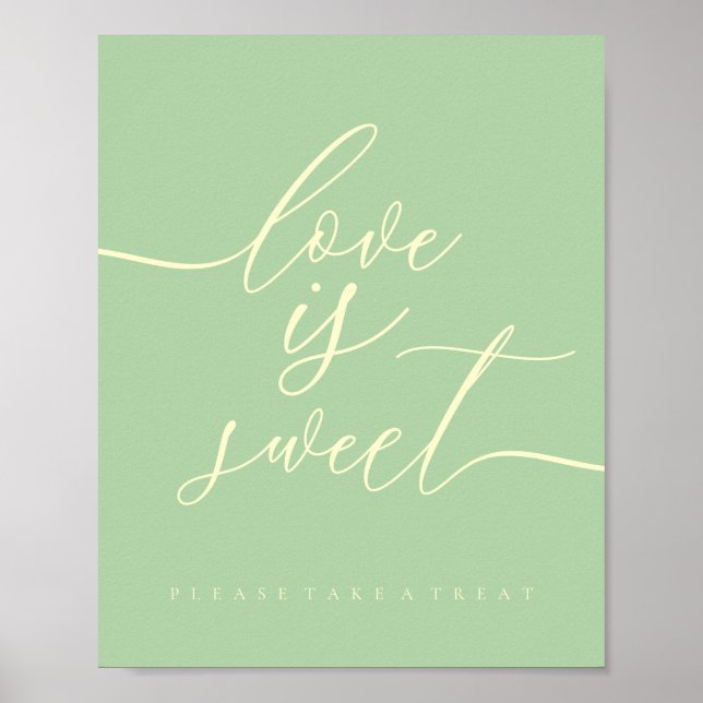 Affiche Pistache & Crème L'amour est doux Prenez un desser (Devant)