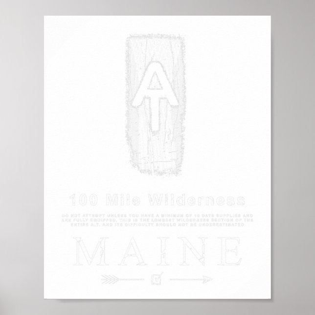 Affiche Piste Appalachian Blaze 100 Mile Wilderness Maine (Devant)
