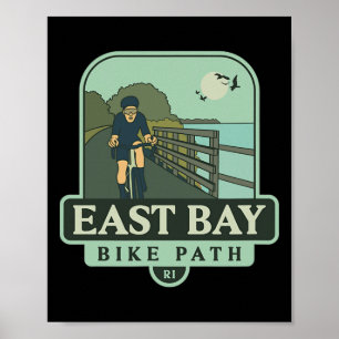 Affiche Piste cyclable East Bay - Rhode Island (cyclisme)