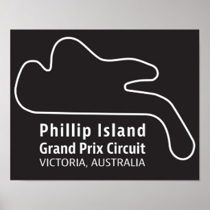 Affiche Piste d'art du Grand Prix automobile de Phillip Is