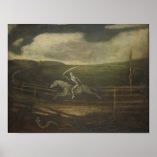 Affiche Piste De Course Ou Décès Sur Un Cheval Pâle