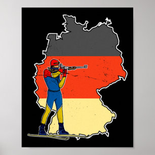 Affiche Piste de ski de fond de biathlon 11