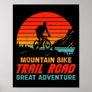 Affiche Piste de VTT Route Grande Aventure Vélo Lo