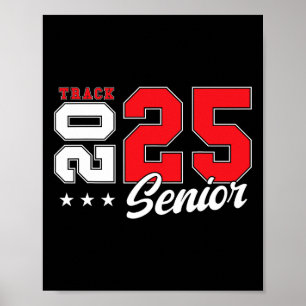 Affiche Piste Senior Night Track Senior 2025 Graduation &#