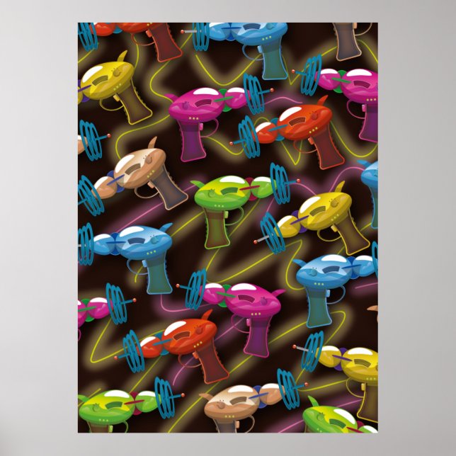 Affiche pistolet à rayons sci fi (Devant)