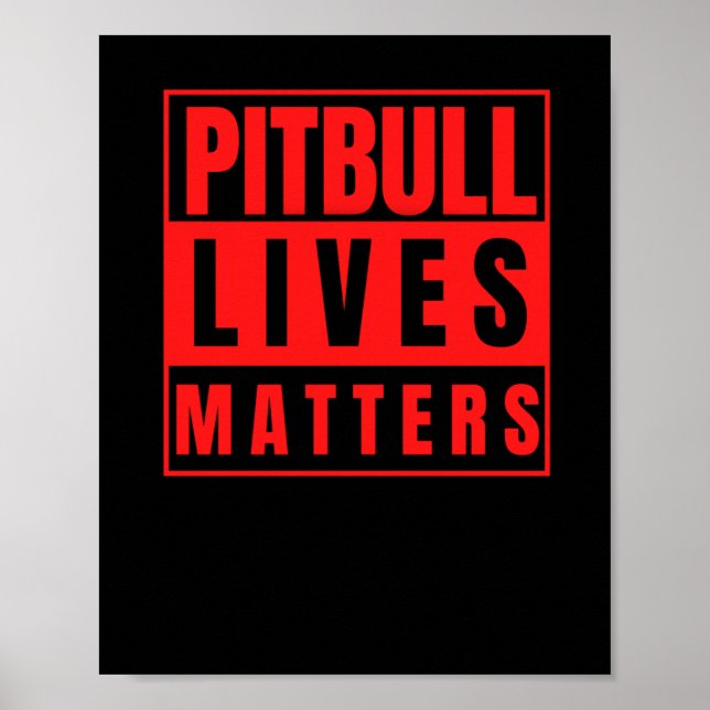 Affiche Pitbull Lives - Sticker Amoureux des chiens Pitbul (Devant)