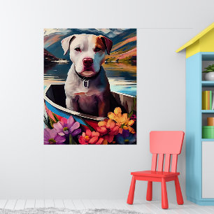 Affiche Pitbull sur une pagaie : une aventure Pittoresque