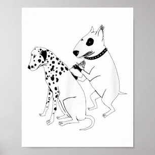 Affiche Pitbull Terrier Chien Animal Dalmatie Tattoo Chien