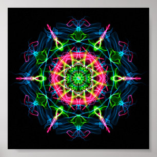 Affiche Pitta Dosha équilibrant le mandala II d'Ayurveda