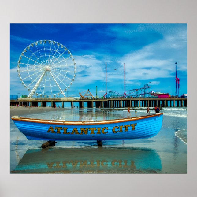 Affiche Pittoresque Atlantic City Boardwalk (Devant)