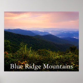 Affiche Pittoresque Blue Ridge Mountains Paysage Photograp