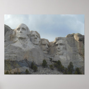 Affiche pittoresque du mont Rushmore