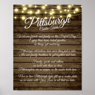 Affiche Pittsburgh Cookie Table Mariage rustique