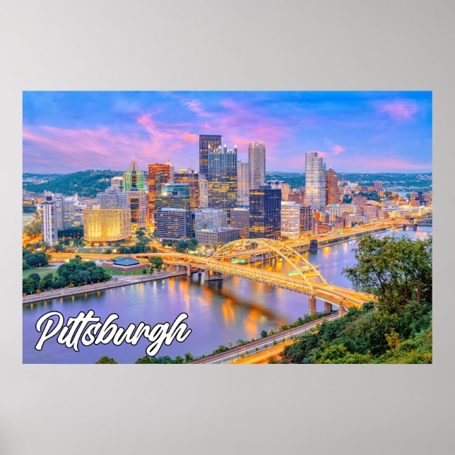 Affiche Pittsburgh, Pennsylvanie, États-Unis (Devant)