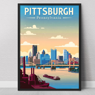 Affiche Pittsburgh Pennsylvanie vintage