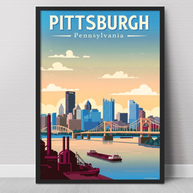Affiche Pittsburgh Pennsylvanie vintage (Créateur téléchargé)