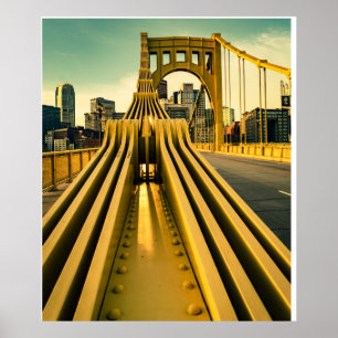 Affiche Pittsburgh Steel City Bridge Pennsylvania Imprimer