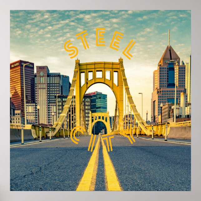 Affiche Pittsburgh Steel City Skyline 412 (Devant)