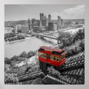 Affiche Pittsburgh Steel City Skyline Incline Photographie
