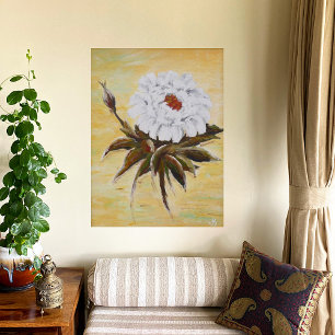 Affiche Pivoine blanche