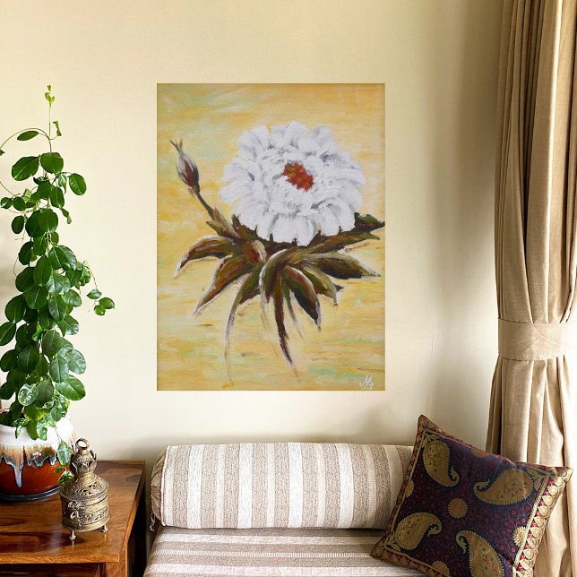 Affiche Pivoine blanche  (Créateur téléchargé)