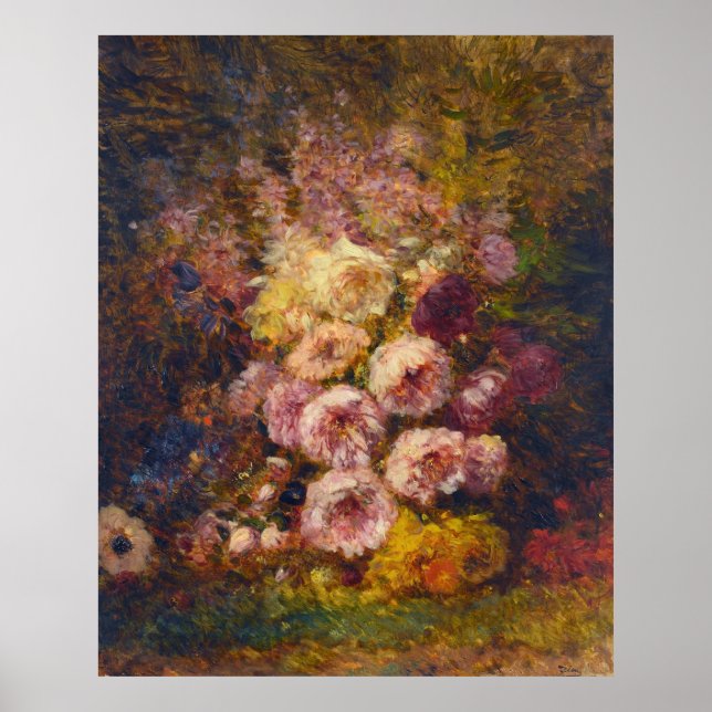 Affiche pivoines - Félix Ziem (Devant)