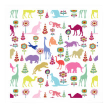 PixDezines Art pour enfants Animaux sauvages 