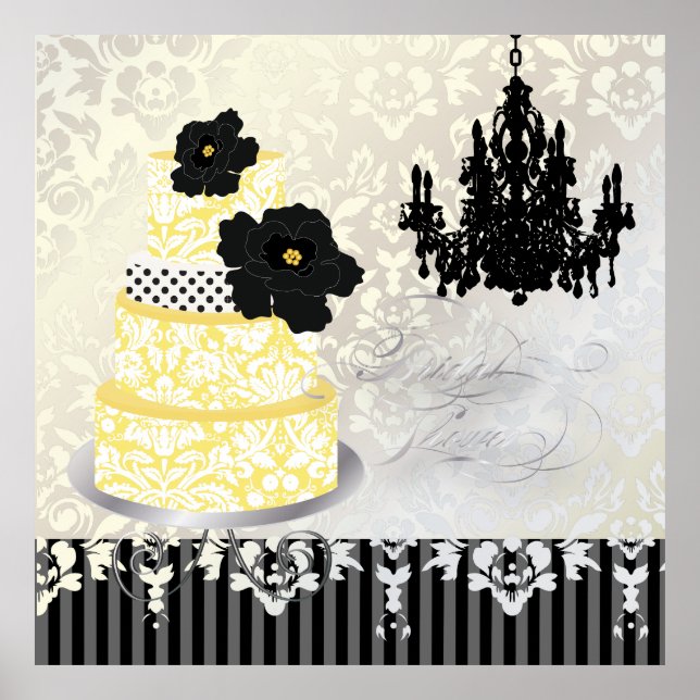Affiche PixDezines desiree damask cake+lustre (Devant)