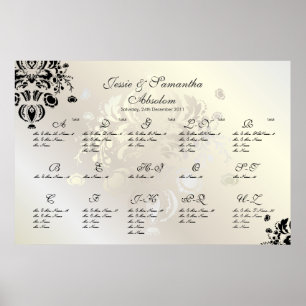 Affiche PixDezines Dolcè Damask/Seating Chart/Alpha