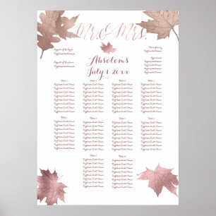 Affiche PixDezines Fall Foliage/Faux RosGold/Seating Char