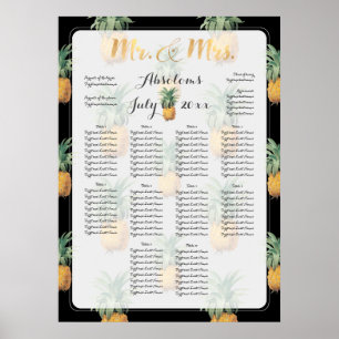Affiche PixDezines Pineapples Seating Chart/do-it-yourself
