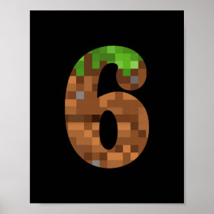 Affiche Pixel 6e anniversaire Numéro Six 6 ans 6e Vidéo