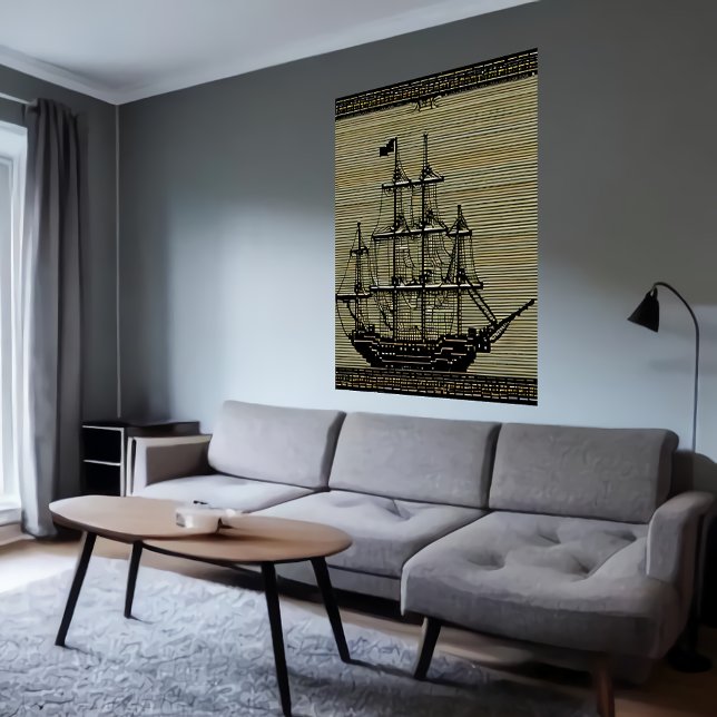 Affiche Pixel art, voilier sur la mer | Art AI (Créateur téléchargé)