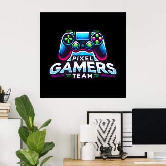 Affiche Pixel Gamers Team - Next Gen Player