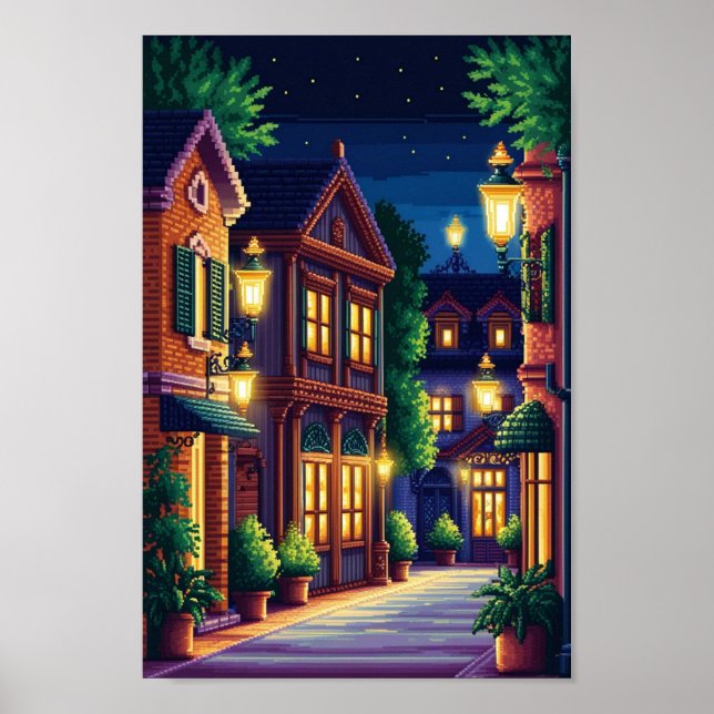 Affiche Pixel Tranquillité : Do City Nights Whisper in War (Devant)
