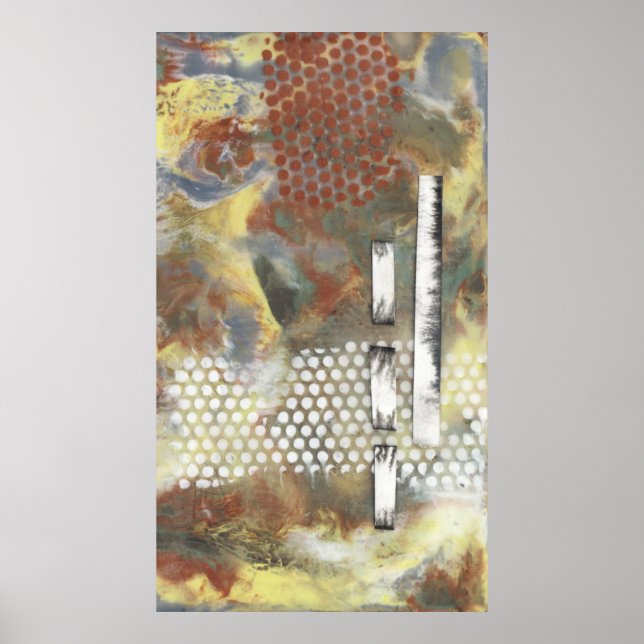 Affiche Pixels marbrés II (Devant)