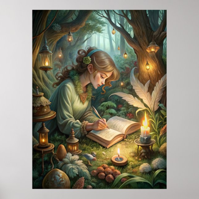 Affiche Pixie Girl Writing (Devant)