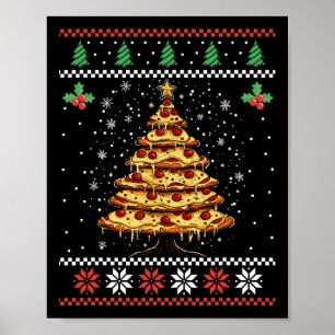 Affiche Pizza Arbre de Noël moche Sweat de Noël Noël Noël