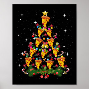 Affiche Pizza Arbre de Noël Pizza Fast Food Lover X