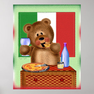 Affiche Pizza Bear