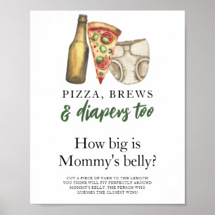 Affiche Pizza, bières et couches Quel est la taille du ven