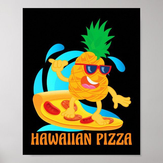 Affiche Pizza D'Ananas Pizza Hawaiienne Pizza Ananas Sur P (Devant)