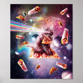 Affiche Pizza de l'espace extra-atmosphérique - Laser arc-